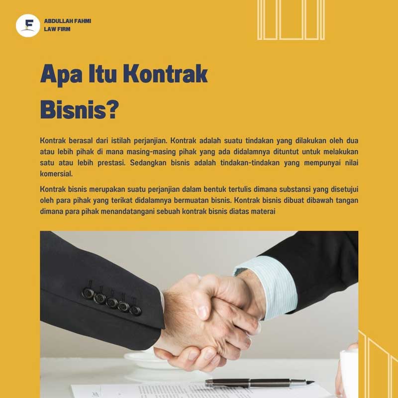 Apa itu kontrak bisnis?
