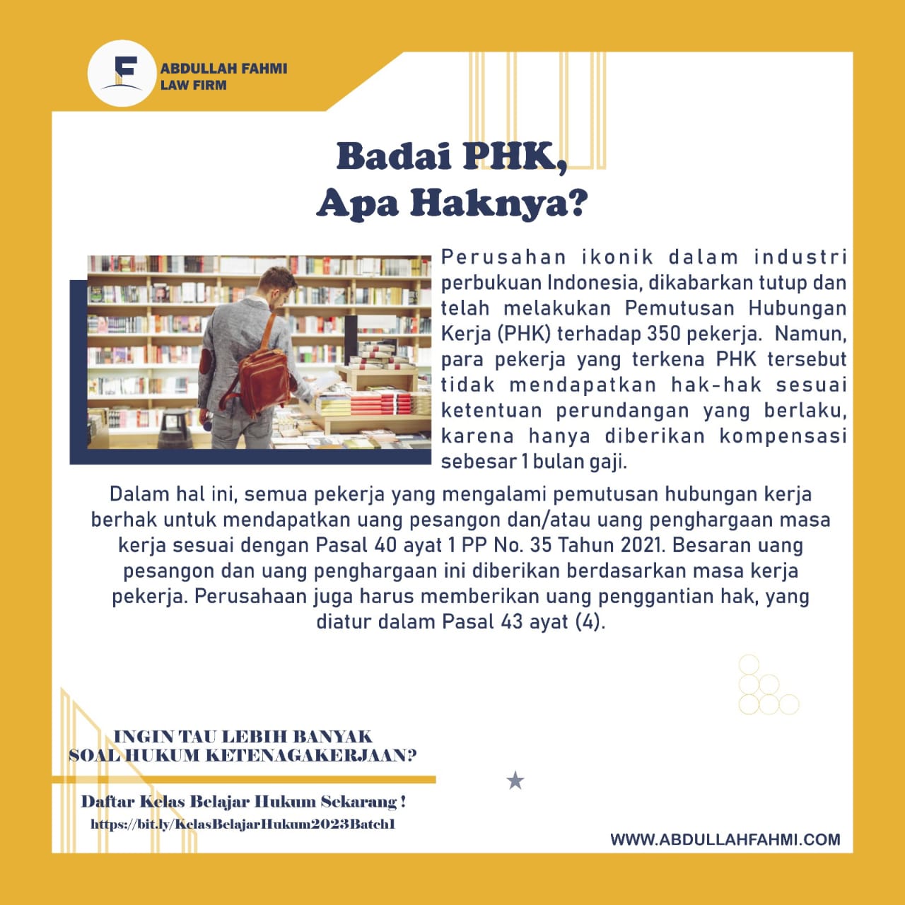 Badai PHK, apa haknya?