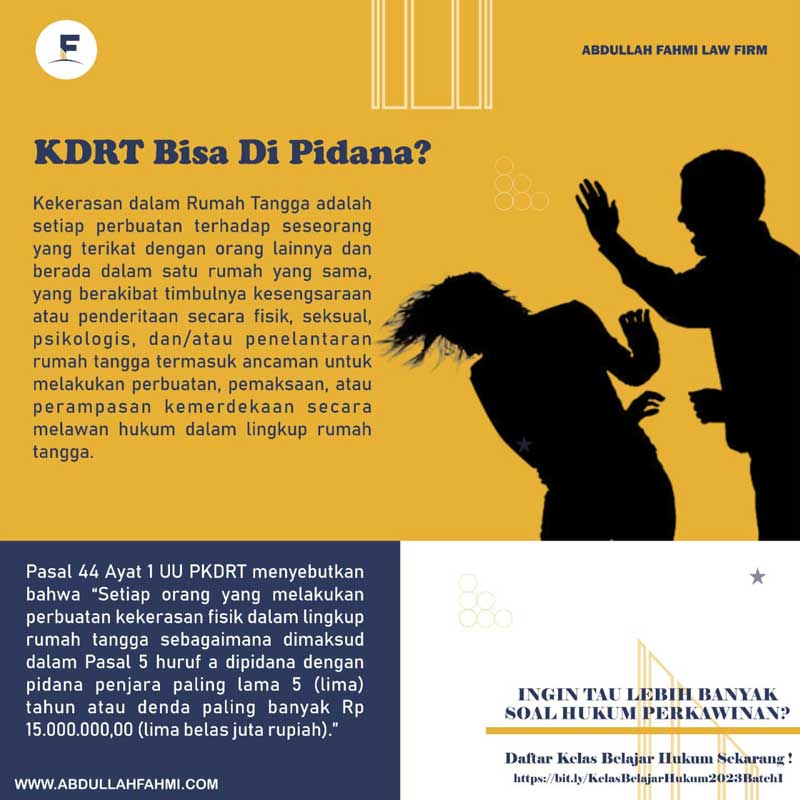 KDRT bisa dipidana?