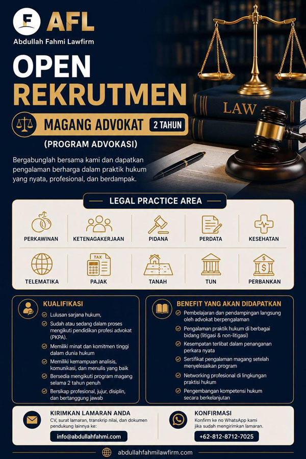 Open Rekrutmen Magang Advokat